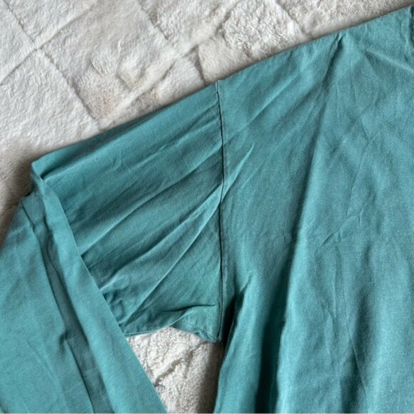 Ivory Ella | Pocketed Seafoam Aztec Print Long Sleeve Tee | Size Large - Picture 7 of 12